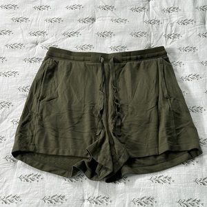 Dark Green Sweat Shorts